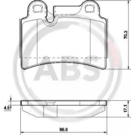 Задні гальмівні колодки A.B.S. для Volkswagen Touareg (02-10) (Brembo) 37575