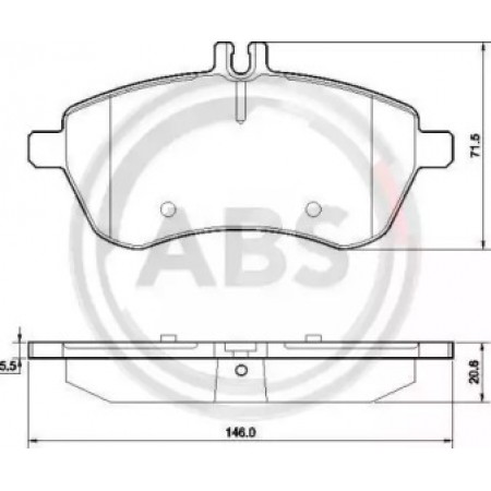 Передні гальмівні колодки A.B.S. для Mercedes-Benz W204 (07-14) (TRW) 37584