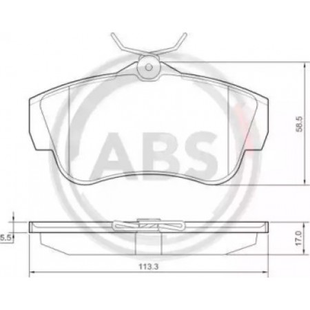 Задние тормозные колодки A.B.S. для Fiat Scudo, Peugeot Expert (07-) 37590