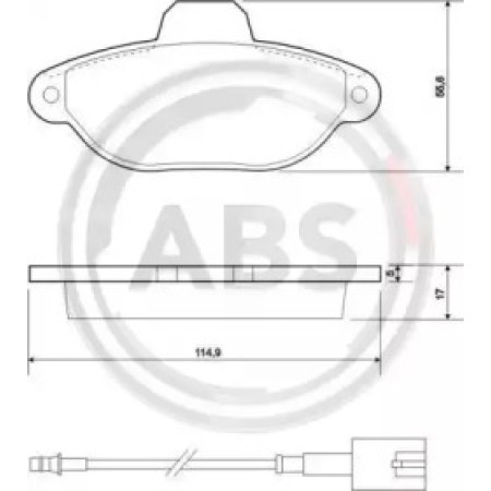 Передні гальмівні колодки A.B.S. для Renault Logan, Megane, Clio (91-12) 37595
