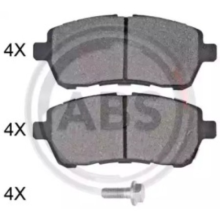 Передние тормозные колодки A.B.S. для Ford Fiesta VI (08-17) 37606