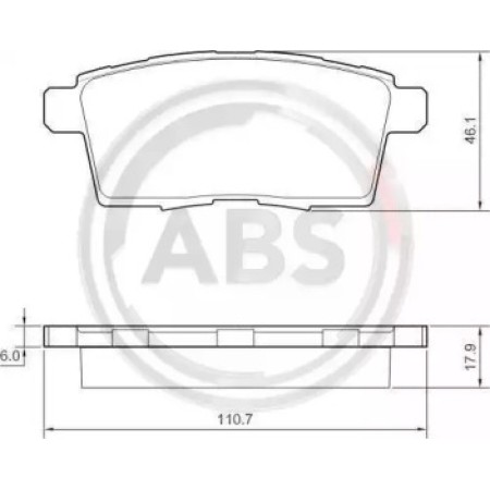 Задние тормозные колодки A.B.S. для Mazda CX-7, CX-9 (07-) 37644
