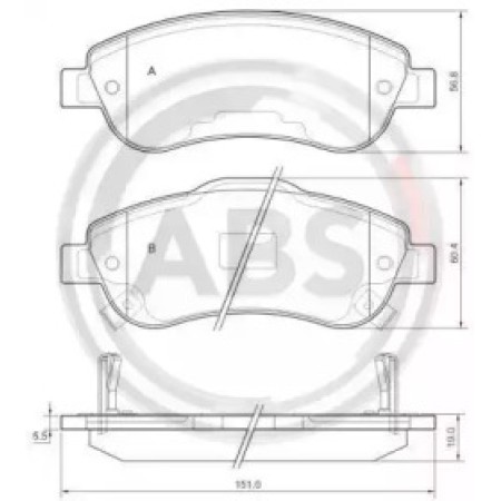 Передние тормозные колодки A.B.S. для Honda CR-V (07-12) (Bosch) 37650