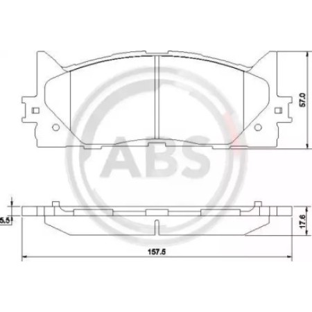 Передние тормозные колодки A.B.S. для Toyota Avalon, Camry, Lexus ES (04-21) 37677