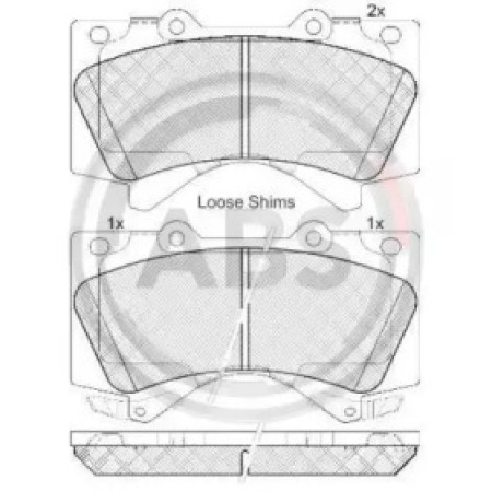 Передние тормозные колодки A.B.S. для Toyota Land Cruiser (08-15) (Advics) 37701