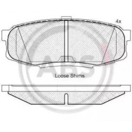 Задние тормозные колодки A.B.S. для Toyota Land Cruiser (08-) (Advics) 37702