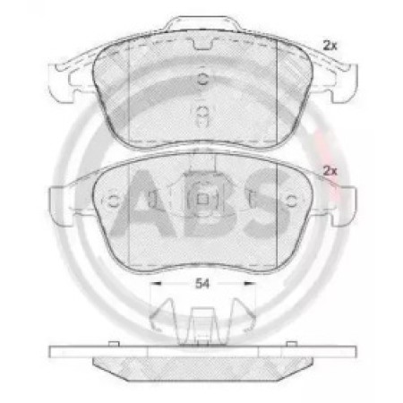 Передні гальмівні колодки A.B.S. для Renault Laguna, Megane (07-15) (ATE) 37707