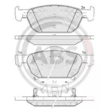 Передние тормозные колодки A.B.S. для Honda Accord (08-15) 37720