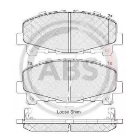 Передние тормозные колодки A.B.S. для Honda Accord, Acura TLX (08-21) 37721