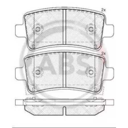 Задние тормозные колодки A.B.S. для Opel Insignia (08-) (TRW) 37729