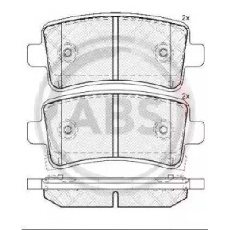 Тормозные колодки задние Opel Insignia 08- (TRW) (37729)