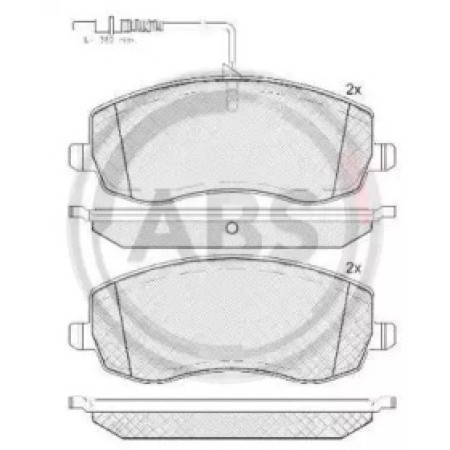 Передние тормозные колодки A.B.S. для Citroen C8 (06-) 37734