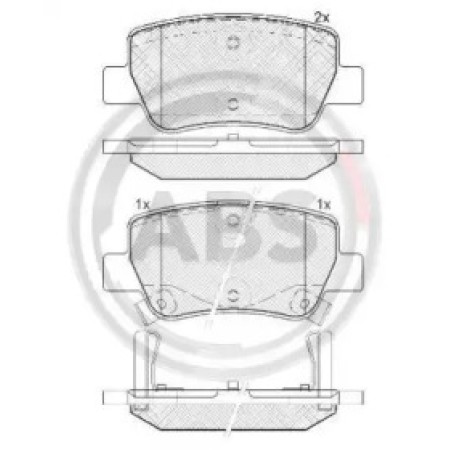 Задние тормозные колодки A.B.S. для Toyota Avensis (15-18) 37737