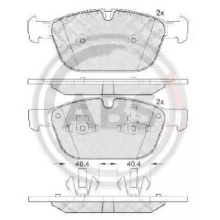 Передние тормозные колодки A.B.S. для Volvo XC60, XC90 (02-14) 37750