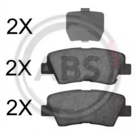Задні гальмівні колодки A.B.S. для Hyundai Sonata V, i40, Kia Optima, Soul (05-) 37777