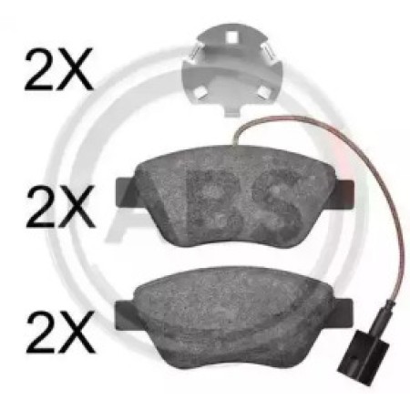Передні гальмівні колодки A.B.S. для Citroen Nemo, Peugeot Bipper (08-15) (Bosch) 37800