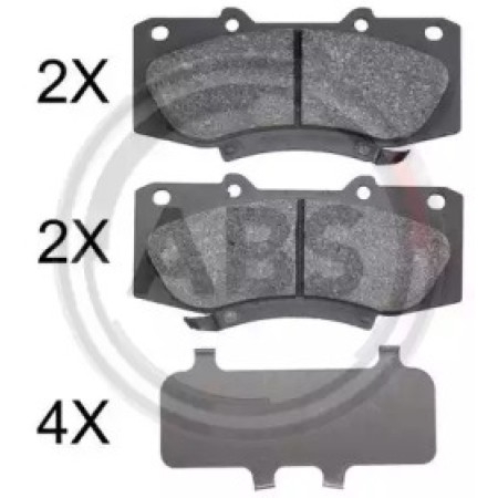 Передние тормозные колодки A.B.S. для Toyota Hilux (05-15) 37881