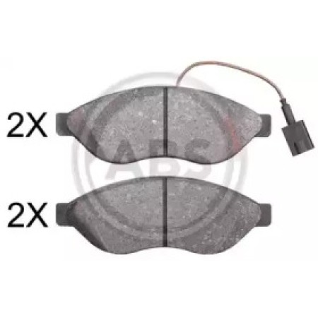 Передние тормозные колодки A.B.S. для Citroen Jumper, Fiat Ducato, Peugeot Boxer (06-14) (1.1-1.5t) 37907