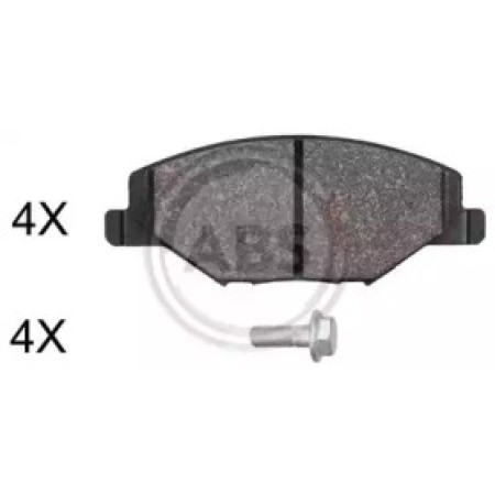 Передние тормозные колодки A.B.S. для Skoda Fabia II-III, VW Polo (11-17) (TRW) 37957