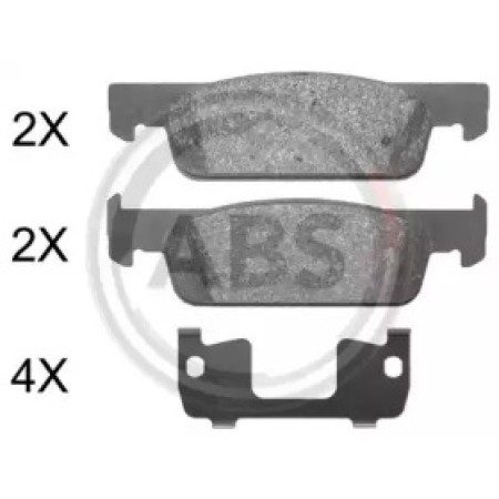Передні гальмівні колодки A.B.S. для Renault Logan, Sandero, Clio (12-20) 37961