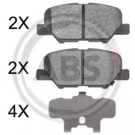 Задні гальмівні колодки A.B.S. для Mitsubishi ASX, Outlander, Citroen C4, Mazda 6, Peugeot 4008 (12-) 37975