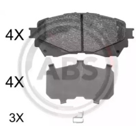 Передние тормозные колодки A.B.S. для Mazda 6 (18-21) 37977
