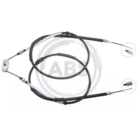 Трос ручного тормоза  зад. CORSA D 5door 07- (1490/1256+1478/1242) (K10085)