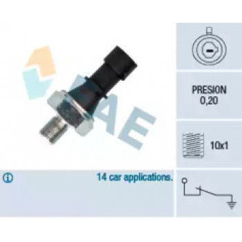 Датчик давления масла Opel Astra H/Vectra C/Corsa D 1.7-3.0 6V CDTi 05- (M10x1) (0.2 bar) 12438