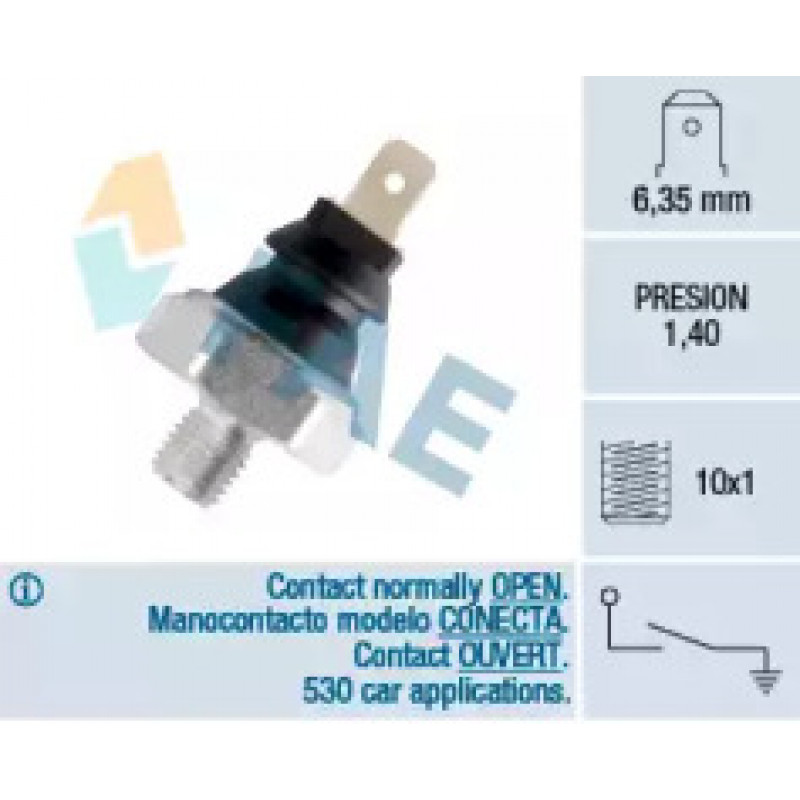 Датчик давления масла VW LT 2.4D 78-96 (1.4 bar) (черный) 12900