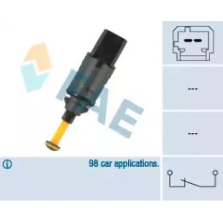 Датчик педали тормоза Citroen Berlingo/Peugeot Partner 1.1-2.0 HDI 96- (2 конт.) (черный) 24897