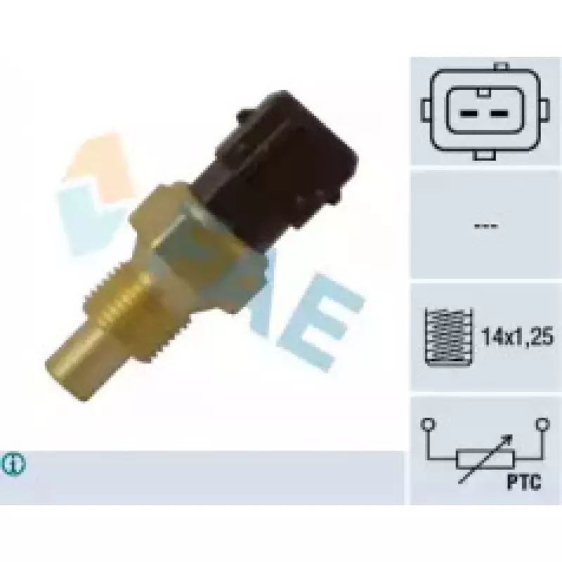 Датчик температуры охлаждающей жидкости Citroen Berlingo/Jumper 1.1i/2.0 94- (2 конт.) (черный) 33792