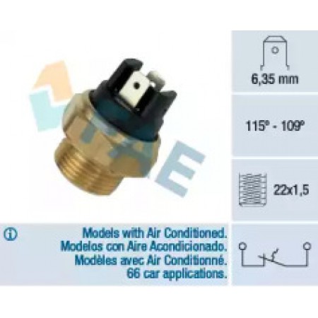 Датчик включения вентилятора MB Vito (W638) 96-03 (2 конт.) (115-109°C) 36280