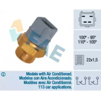 Датчик включения вентилятора Ford Transit 1.6-2.0 85-94 (100°C) 37970