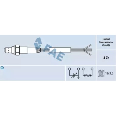 Лямбда зонд VW T4 2.0/2.5 (4 провода/4 Ом) 77008