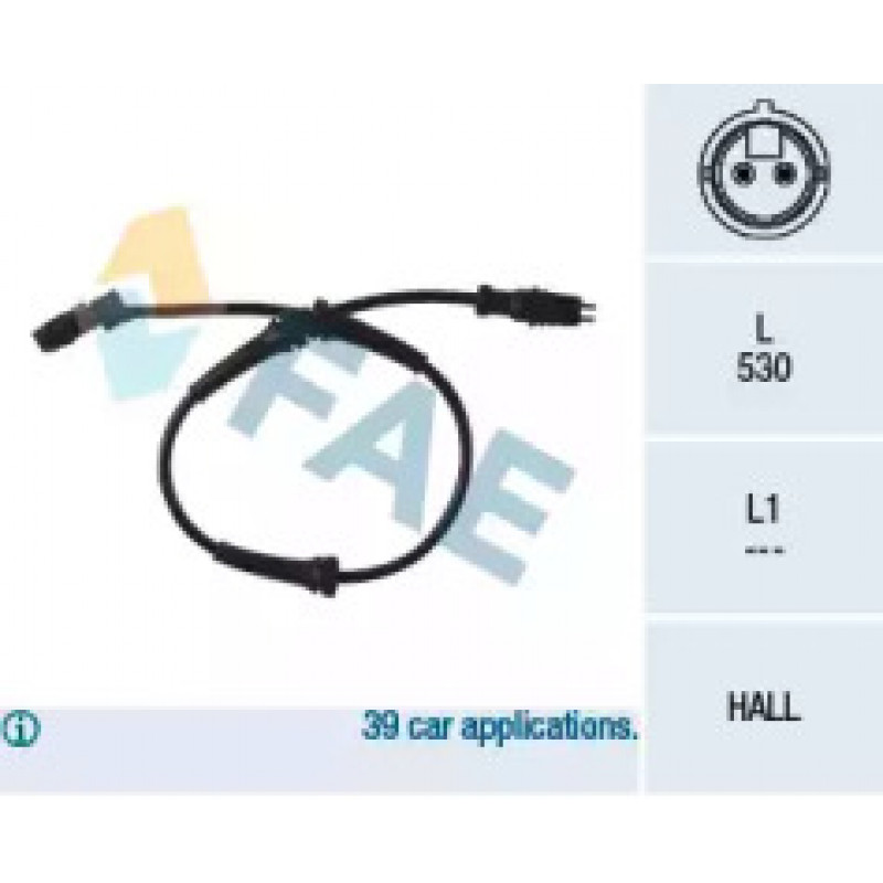 Датчик ABS (передний) Renault Megane/Scenic 1.5/1.9 dCi 03- (L=530mm) 78099