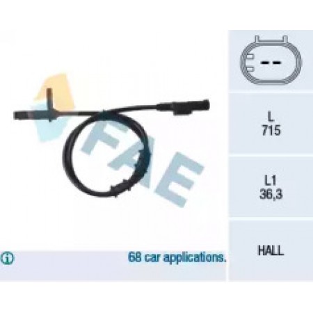 Датчик ABS (передний) MB (W211/S211/C219) 02-10 78107