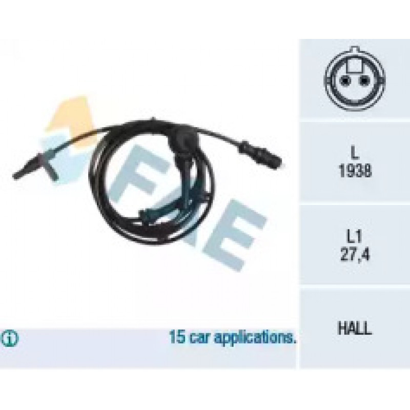 Датчик ABS (задний) Fiat Doblo 1.3-1.9JTD 01- 78147