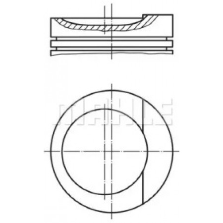 Поршень VW Passat/Jetta II/Golf 1.6 83-92 (81.51mm/+0.5) (034 76 02)