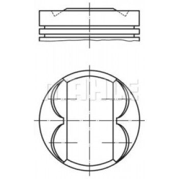 Поршень Opel Astra F/G/Vectra A/B 1.6i 88-05 (80.00mm/+1.0) (011 08 12)