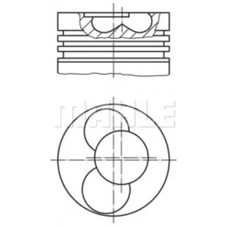 Поршень VW LT 2.5TDI (81.51mm/+0.5) (3-4-5 цилиндр) (030 59 02)