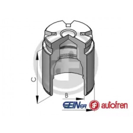 Поршенек суппорта зад Focus I/Civic VIII/Astra G/H/Clio III/Megane II/III 34x48 (D02578)