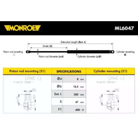 Амортизатор капота (ML6047) MONROE