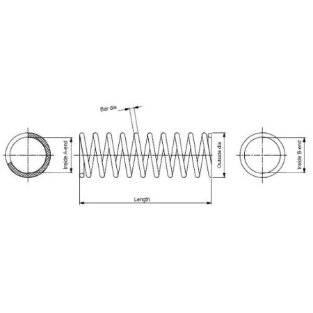 Пружина подвески MAZDA 626 передн. (SP0178) MONROE