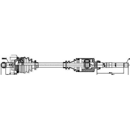 Полуось Fiat Scudo 1.6/2.0/1.9D 96-07 (R) (27x24x928x48T) (+ABS) (210012)