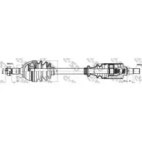 Полуось Citroen Berlingo/Peugeot Partner 1.1/1.4i 96-11 (L) (22x25x594) (210026)