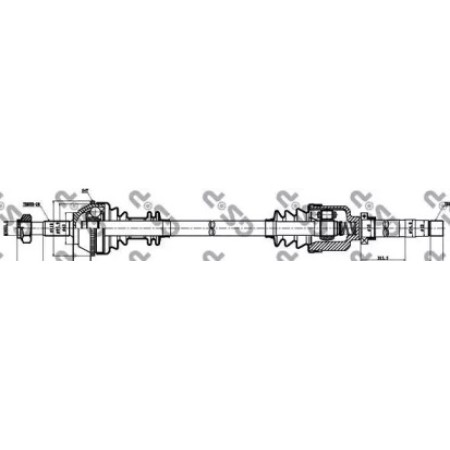 Полуось Fiat Ducato TD 94- (R) (28x41x1079) (210036)