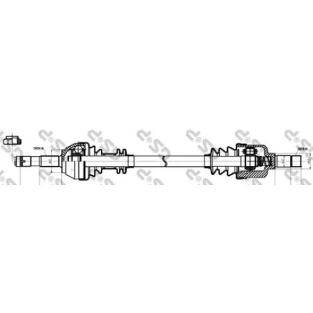Полуось Fiat Ducato 2.5TD 94-06 15' (L) (28x41x757.5)  (210102)