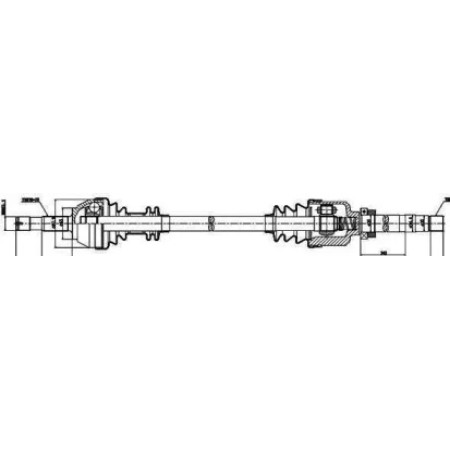 Полуось Fiat Ducato TD 94- (R) (28x41x1079) (210103)