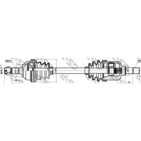 Полуось Citroen Berlingo 2.0 HDi 99-05 (L) (24x25x583) (210163)