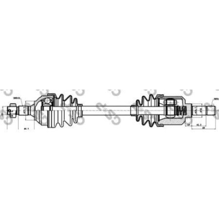 Полуось Citroen Berlingo/Peugeot Partner 96- (L) (24х25х594) (210165)
